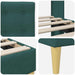 Cadru de pat cu headboard Verde închis 90 x 190 cm Țesătură - WALTI WALTI