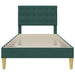 Cadru de pat cu headboard Verde închis 90 x 190 cm Țesătură - WALTI WALTI