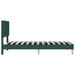 Cadru de pat cu headboard Verde închis 90 x 190 cm Țesătură - WALTI WALTI