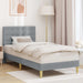 Cadru de pat cu headboard Gri deschis 90 x 200 cm Țesătură - WALTI WALTI