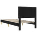 Cadru de pat cu headboard Negru 90 x 200 cm Țesătură - WALTI WALTI