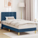 Cadru de pat cu headboard albastru 90 x 200 cm Țesătură - WALTI WALTI