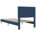 Cadru de pat cu headboard albastru 90 x 200 cm Țesătură - WALTI WALTI