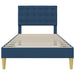 Cadru de pat cu headboard albastru 90 x 200 cm Țesătură - WALTI WALTI