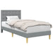 Cadru de pat cu headboard Gri deschis 100 x 200 cm Țesătură - WALTI WALTI