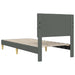 Cadru de pat cu headboard Gri închis 100 x 200 cm Țesătură - WALTI WALTI