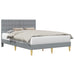 Cadru de pat cu headboard Gri deschis 120 x 190 cm Țesătură - WALTI WALTI