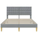 Cadru de pat cu headboard Gri deschis 120 x 190 cm Țesătură - WALTI WALTI