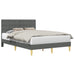 Cadru de pat cu headboard Gri închis 120 x 190 cm Țesătură - WALTI WALTI