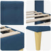 Cadru de pat cu headboard albastru 120 x 190 cm Țesătură - WALTI WALTI