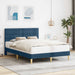 Cadru de pat cu headboard albastru 120 x 190 cm Țesătură - WALTI WALTI