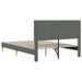 Cadru de pat cu headboard Gri închis 120 x 200 cm Țesătură - WALTI WALTI