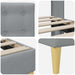 Cadru de pat cu headboard Gri deschis 140 x 190 cm Țesătură - WALTI WALTI