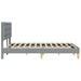 Cadru de pat cu headboard Gri deschis 140 x 190 cm Țesătură - WALTI WALTI