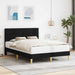 Cadru de pat cu headboard Negru 140 x 190 cm Țesătură - WALTI WALTI