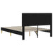 Cadru de pat cu headboard Negru 140 x 190 cm Țesătură - WALTI WALTI