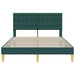 Cadru de pat cu headboard Verde închis 140 x 190 cm Țesătură - WALTI WALTI