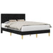 Cadru de pat cu headboard Negru 140 x 200 cm Țesătură - WALTI WALTI