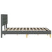 Cadru de pat cu headboard Gri închis 160 x 200 cm Țesătură - WALTI WALTI