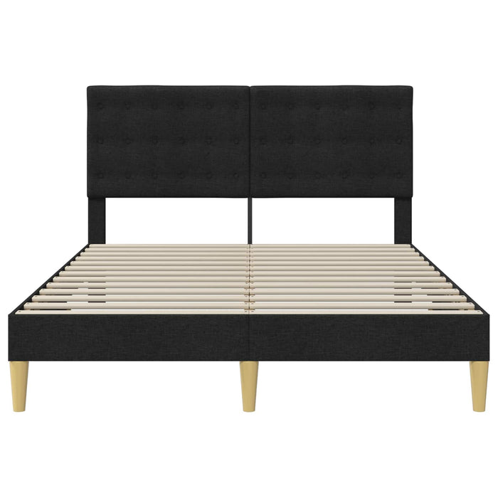 Cadru de pat cu headboard Negru 160 x 200 cm Țesătură - WALTI WALTI