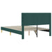 Cadru de pat cu headboard Verde închis 160 x 200 cm Țesătură - WALTI WALTI