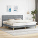 Cadru de pat cu headboard Gri deschis 180 x 200 cm Țesătură - WALTI WALTI