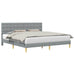 Cadru de pat cu headboard Gri deschis 180 x 200 cm Țesătură - WALTI WALTI