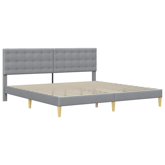 Cadru de pat cu headboard Gri deschis 180 x 200 cm Țesătură - WALTI WALTI