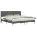Cadru de pat cu headboard Gri închis 180 x 200 cm Țesătură - WALTI WALTI