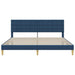 Cadru de pat cu headboard albastru 180 x 200 cm Țesătură - WALTI WALTI