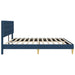 Cadru de pat cu headboard albastru 180 x 200 cm Țesătură - WALTI WALTI