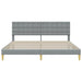 Cadru de pat cu headboard Gri deschis 200 x 200 cm Țesătură - WALTI WALTI