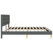 Cadru de pat cu headboard Gri închis 200 x 200 cm Țesătură - WALTI WALTI