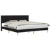 Cadru de pat cu headboard Negru 200 x 200 cm Țesătură - WALTI WALTI