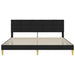 Cadru de pat cu headboard Negru 200 x 200 cm Țesătură - WALTI WALTI