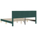 Cadru de pat cu headboard Verde închis 200 x 200 cm Țesătură - WALTI WALTI