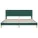 Cadru de pat cu headboard Verde închis 200 x 200 cm Țesătură - WALTI WALTI