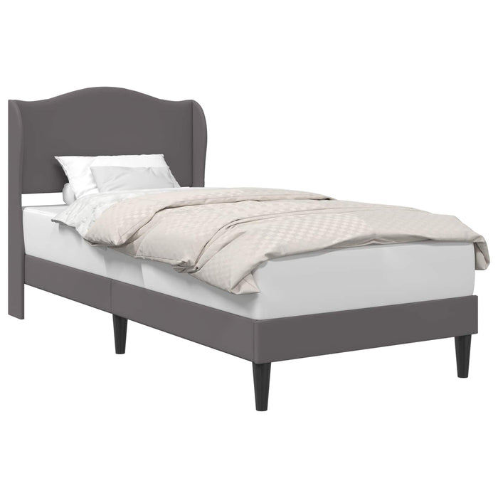 Cadru de pat cu headboard Gri 80 x 200 cm Piele artificială WALTI