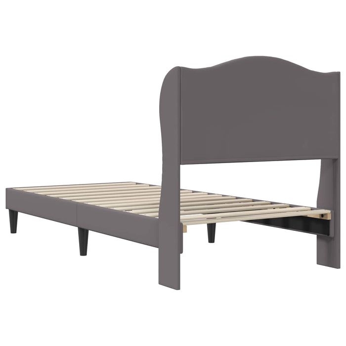 Cadru de pat cu headboard Gri 80 x 200 cm Piele artificială WALTI