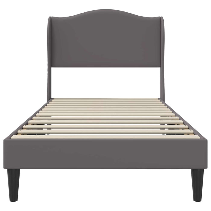 Cadru de pat cu headboard Gri 80 x 200 cm Piele artificială WALTI