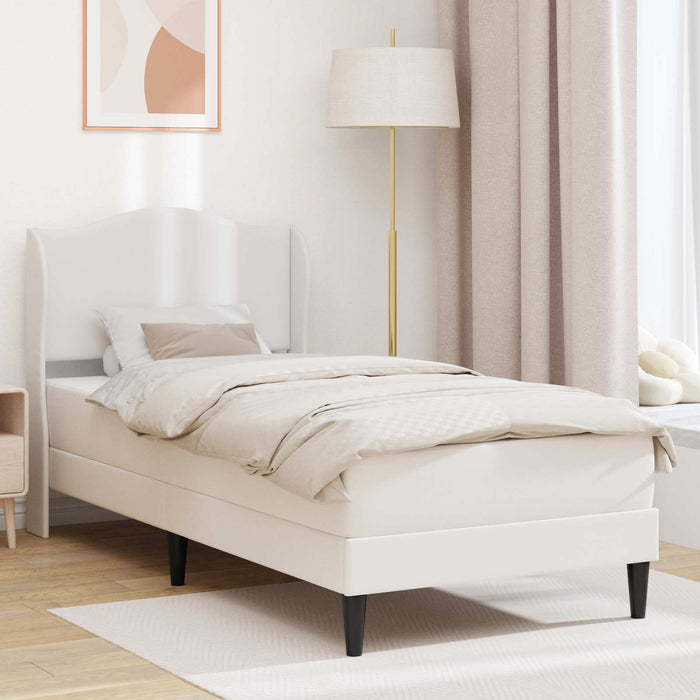 Cadru de pat cu headboard Alb 80 x 200 cm Piele artificială WALTI