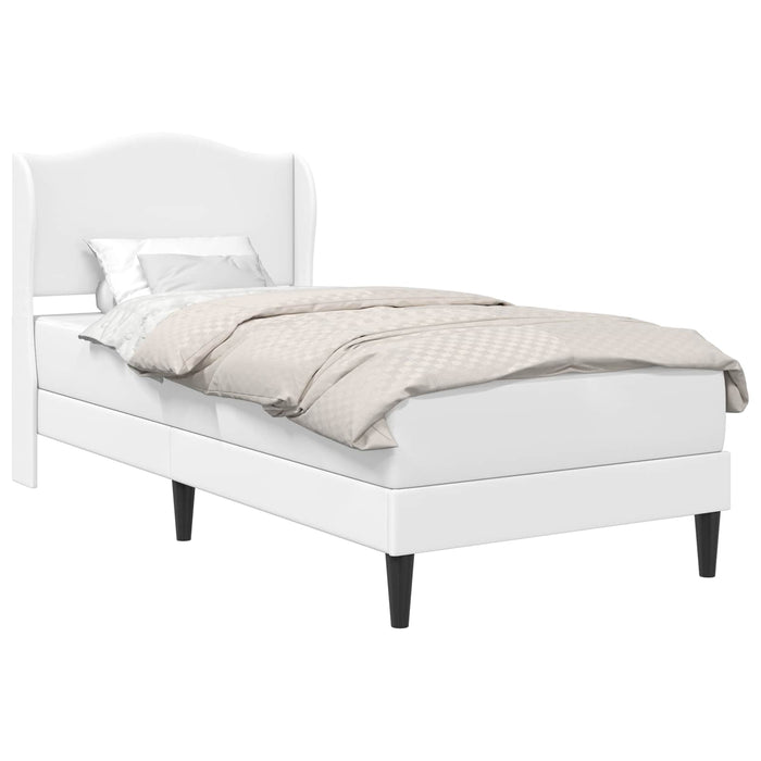 Cadru de pat cu headboard Alb 80 x 200 cm Piele artificială WALTI