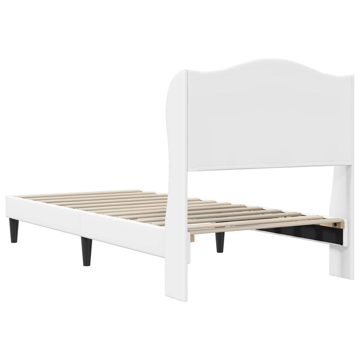 Cadru de pat cu headboard Alb 80 x 200 cm Piele artificială WALTI