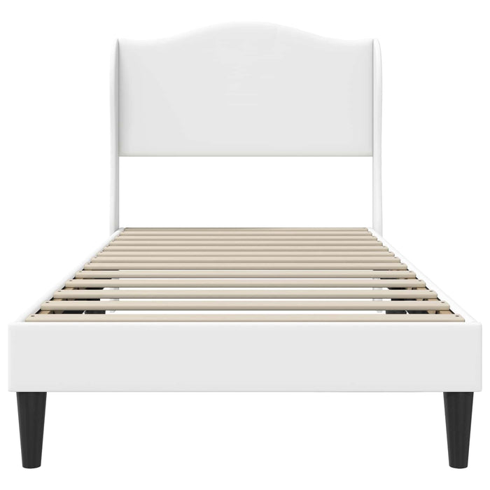 Cadru de pat cu headboard Alb 80 x 200 cm Piele artificială WALTI