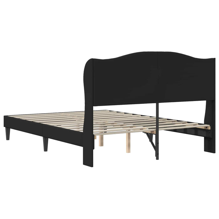 Cadru de pat cu headboard Negru 120 x 190 cm Piele artificială - WALTI WALTI