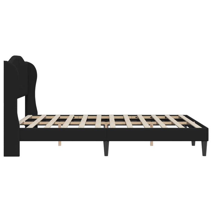 Cadru de pat cu headboard Negru 120 x 190 cm Piele artificială - WALTI WALTI
