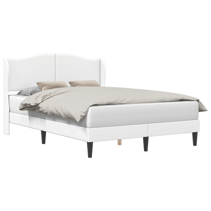 Cadru de pat cu headboard Alb 120 x 200 cm Piele artificială WALTI