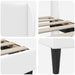 Cadru de pat cu headboard Alb 140 x 190 cm Piele artificială - WALTI WALTI