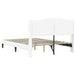 Cadru de pat cu headboard Alb 140 x 190 cm Piele artificială - WALTI WALTI
