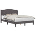 Cadru de pat cu headboard Gri 140 x 200 cm Piele artificială - WALTI WALTI